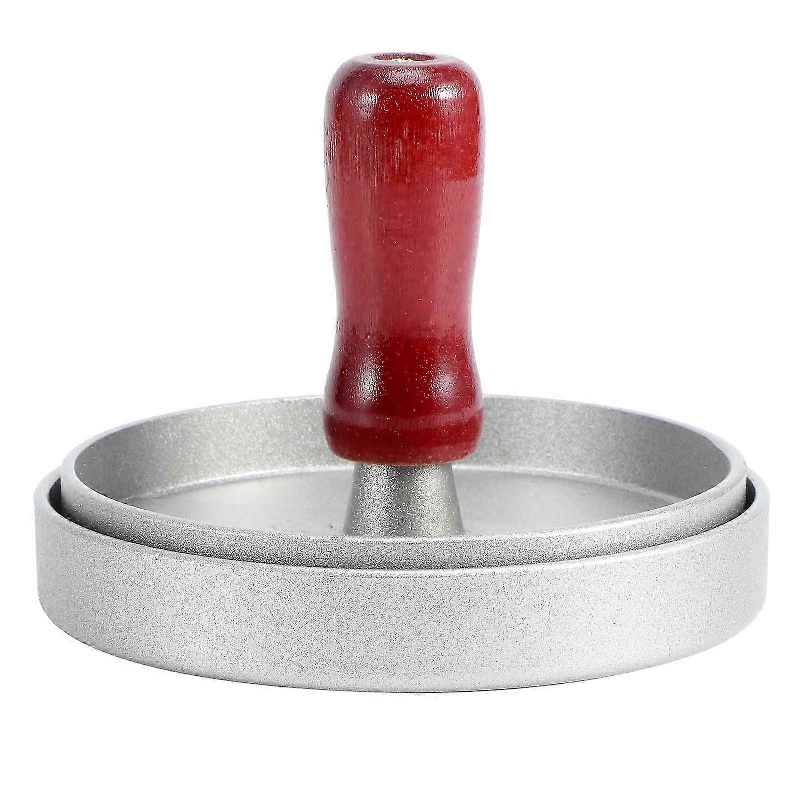 Optimized Aluminum Alloy Burger Press with Non-Stick Coating & Wood Handle: Complete Kitchen Meat Molding Solution