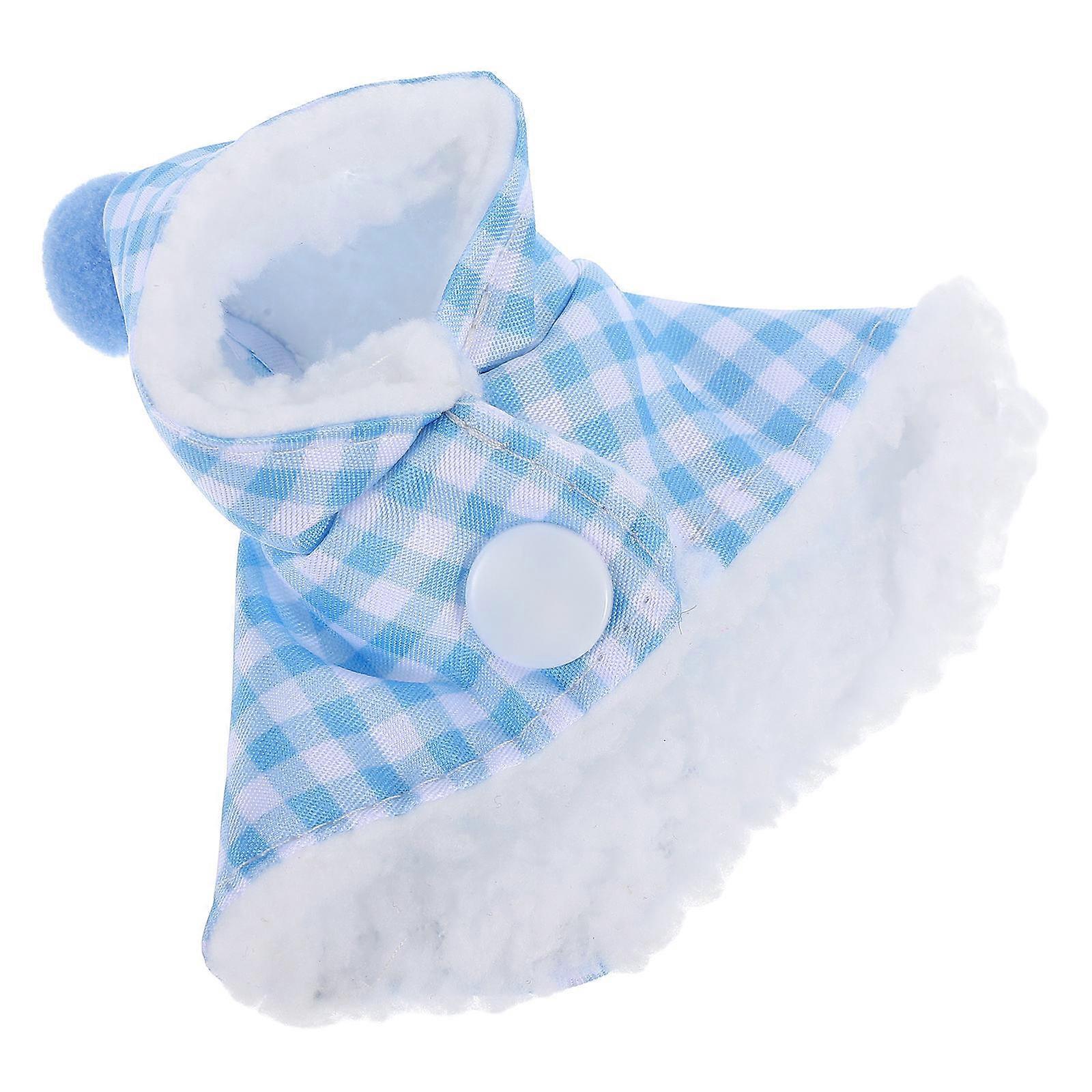 Sky-Blue Plush Pet Bird Cape for Parrot Warmth 5Pcs Set