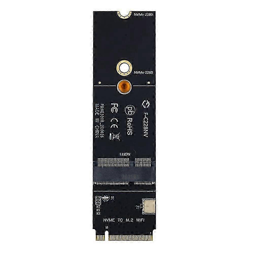25-26 Wireless M.2 A+E Key Slot to M.2 M Key Wifi Bluetooth Adapter for AX200 9260 Bcm94352Z Card NVMe PCI Express SSD Port