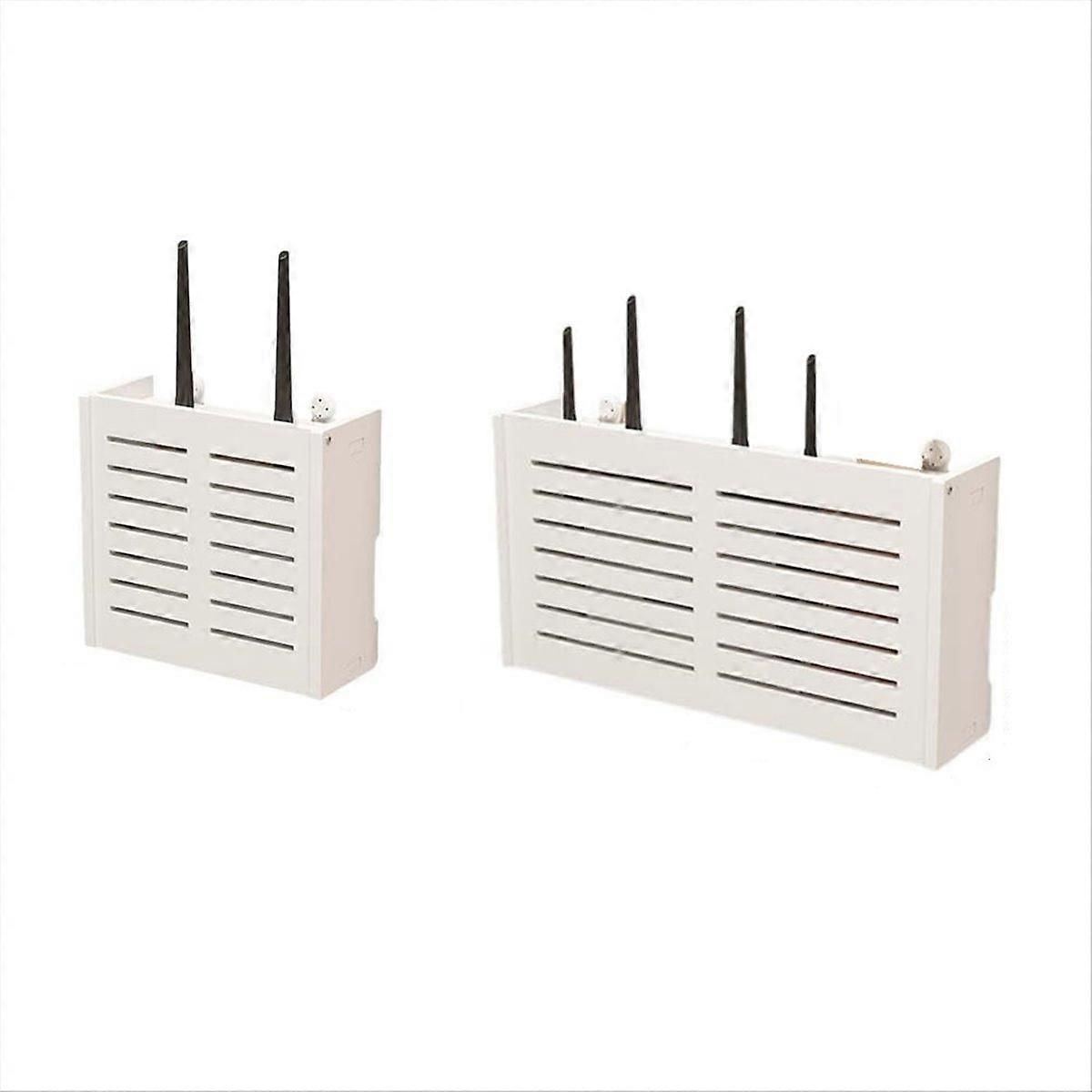 Wall-Mounted WiFi Router Storage Box - Elegant Cable Organizer
