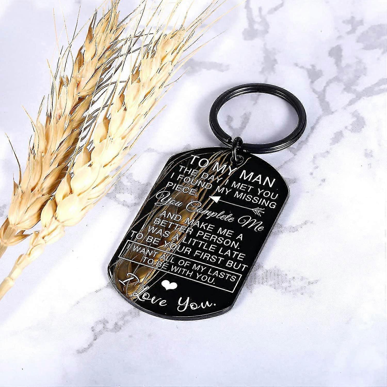 彼の夫の贈り物のための私の男のキーチェーン記念日に男性のためのバレンタインデーの贈り物