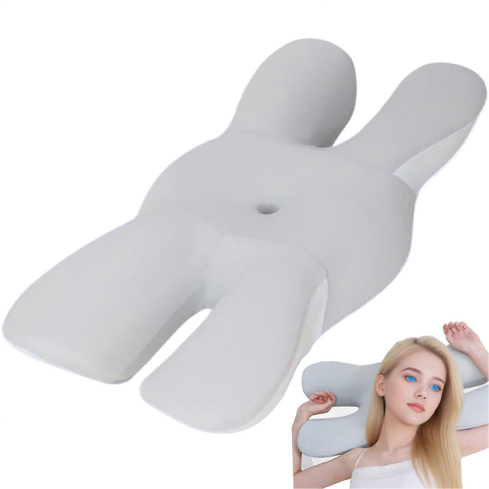 Neck Support Pillow Ergonomic For Side Sleeper, SlowRebound Memory Foam Bed Sleeping Accessory For All Genders