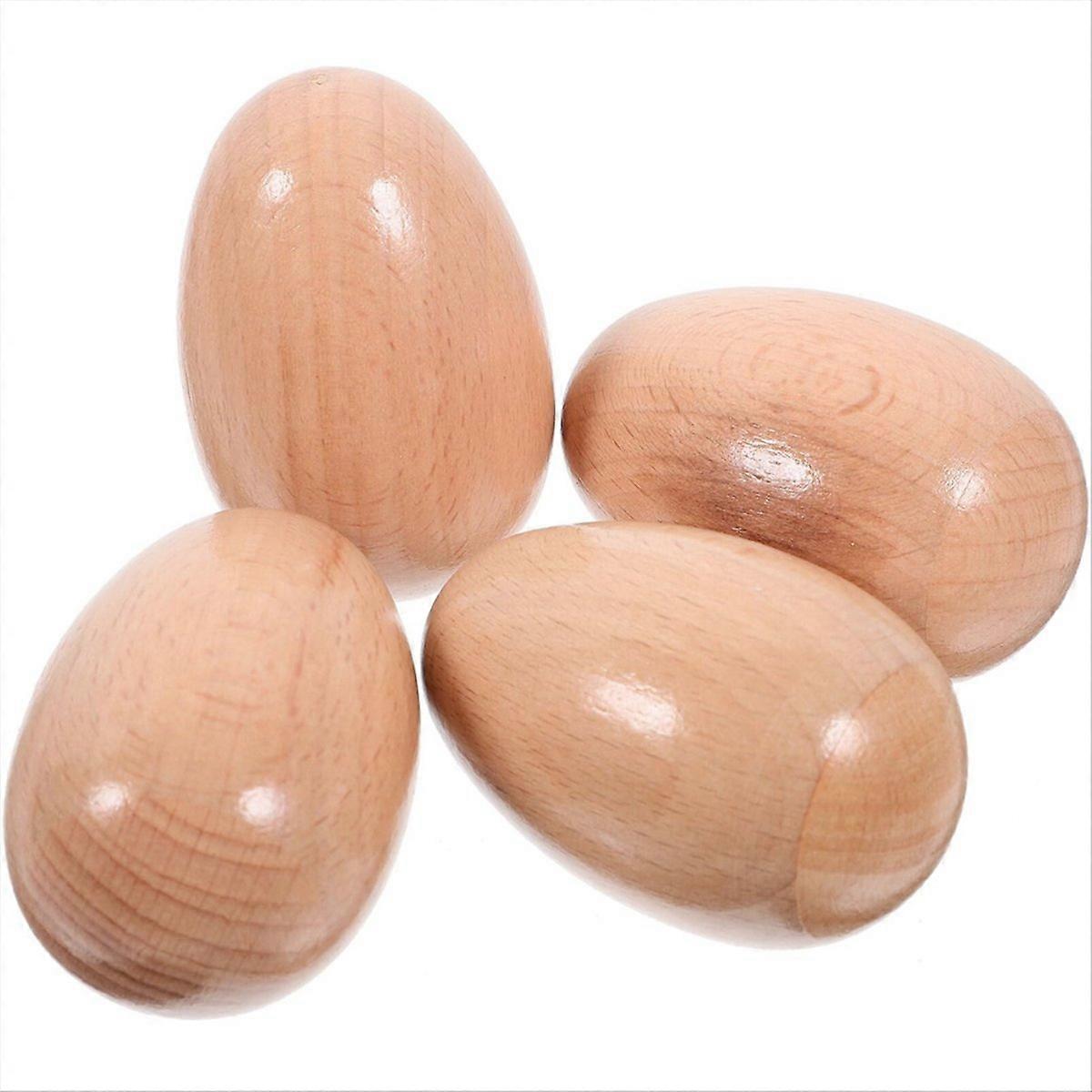 Holz-Eierschüttel-Set, 4-teilige Eier-Handperkussions-Shaker