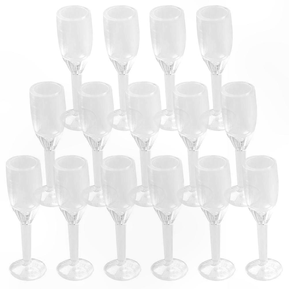 20 Miniature Wine Glasses for Dollhouse Layout and Prop Display