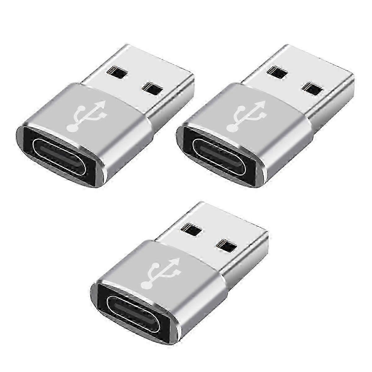 3-Piece USB-C to USB Adapter Set: USB 3.0 to USB-C Converter for Smartphones, Tablets & Laptops