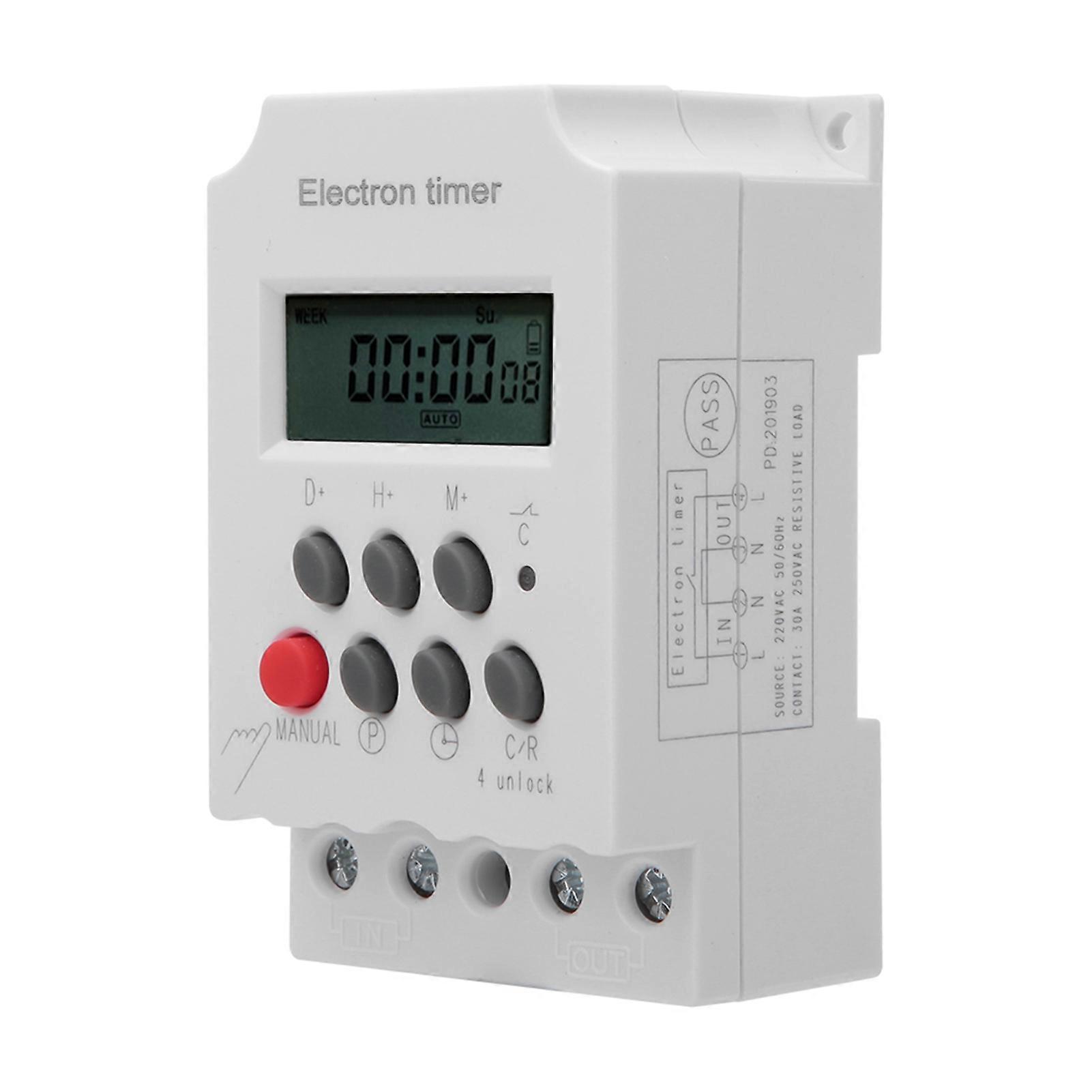Electronic Timer Switch Microcomputer Intelligent Large Current KG316T-II 220VAC 30A