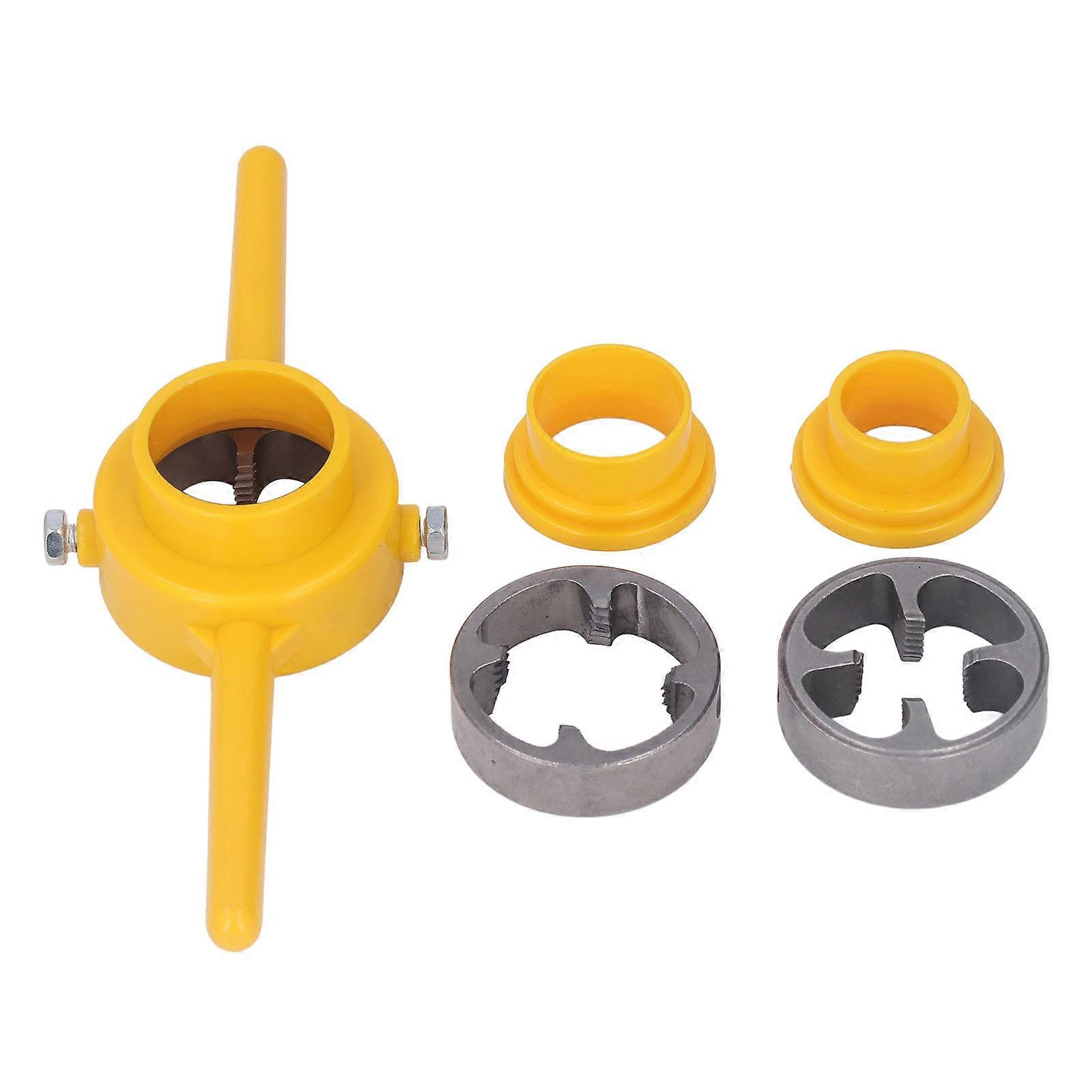 6Pcs Tap Die Set NPT 1/2in 3/4in 1in Alloy Steel Thread Tapping Tool Kit for PVC Pipe