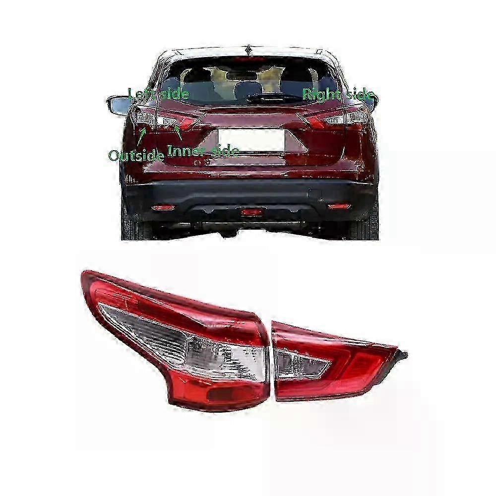 Applies to For Nissan Qashqai 2016 2017 2018 Rear Lamp Tail Light Signal Brake Lamp Taillight Assembly Without Bulb