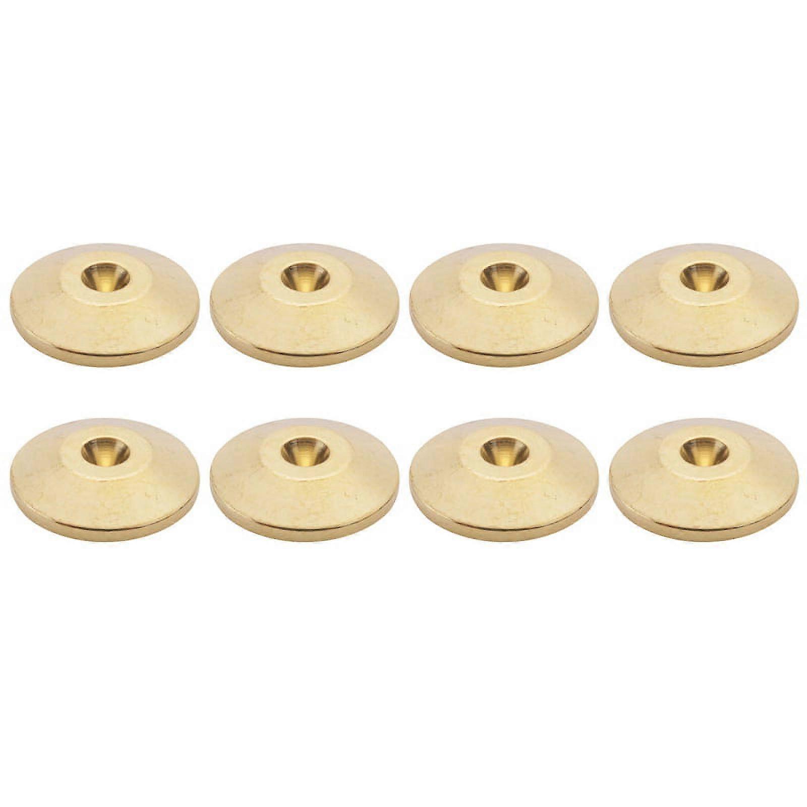 8 Pcs Universal Copper Speaker Spikes Pads Speaker Shock Base Pad Isolation Stand Feet Cone Base Mats Floor 25 x 4mm