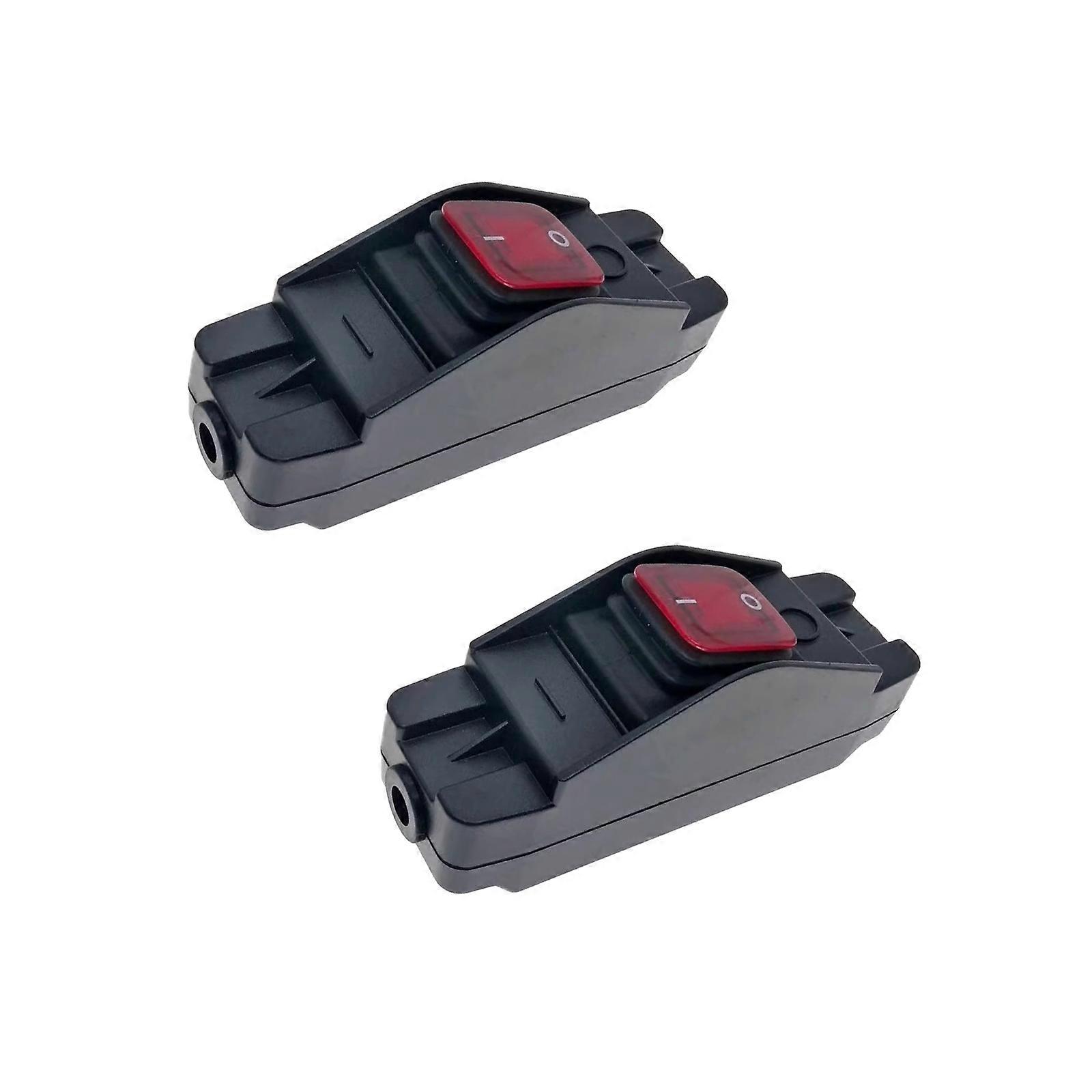 2Pcs Waterproof Inline Cord Switches With Indicators Heavy Duty Cord Button Switches for Outdoor Use Easy to Use Multicolor