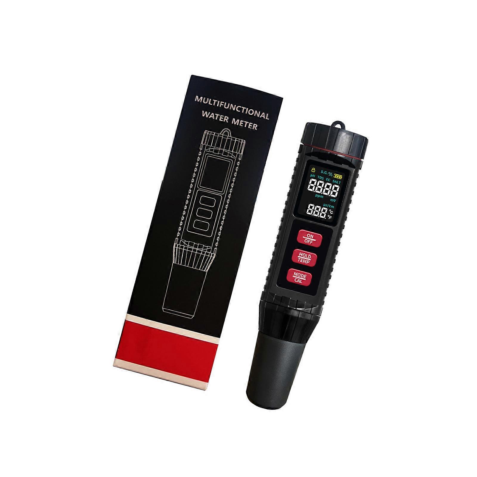 Multipurpose Digital Water Meter With Automatic Temperature Compensation For Aquariums Hot Baths Pools Testing Multicolor