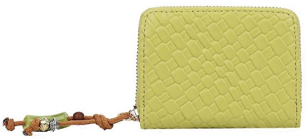 Long and Son Textured Zip Around Purse - Lemon Green