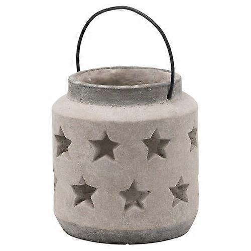 Hill Interiors Bloomville Stone Star Candle Lantern