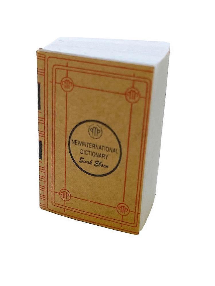 دمى البيت مصغرة 1:12 مقياس دراسة المدرسة ملحق كتاب قاموس كبير