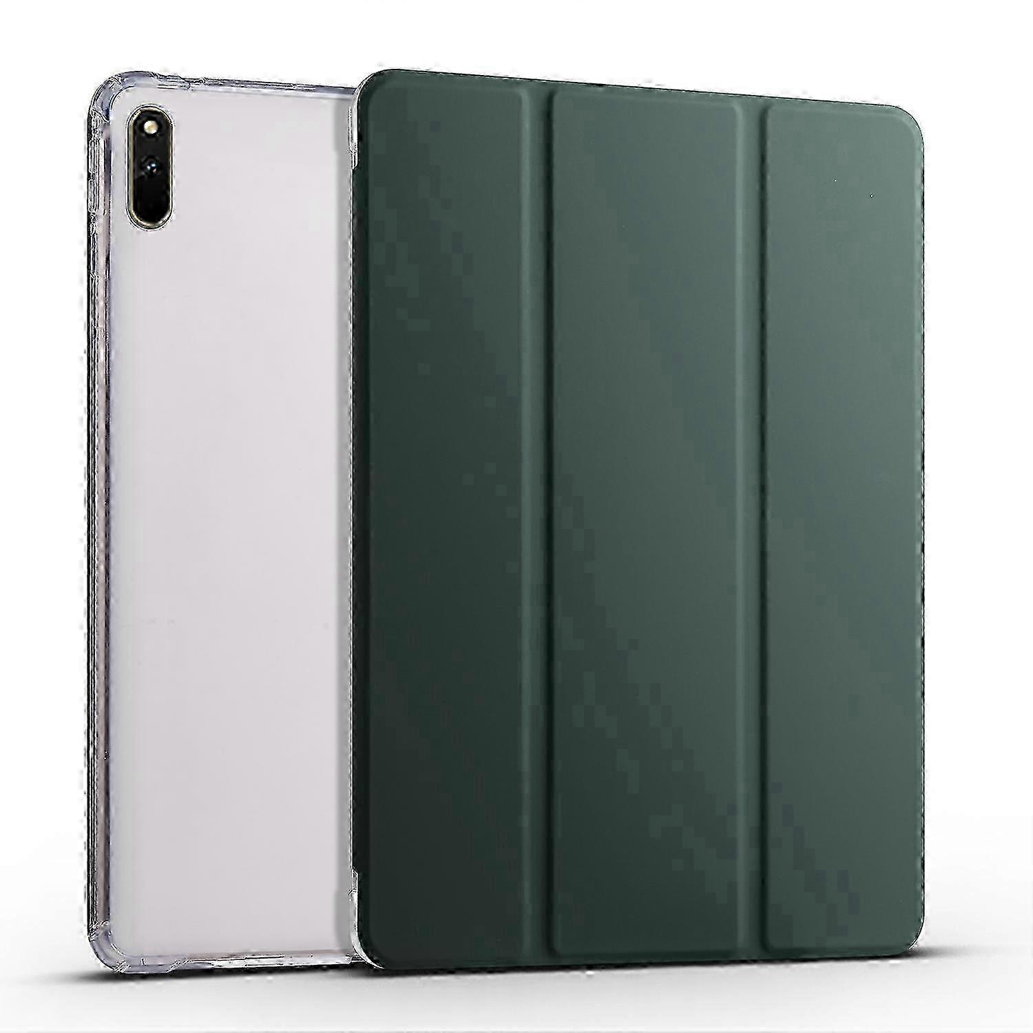 For Huawei MatePad 11 2021 3-folding Transparent TPU Smart Leather Tablet Case 2025