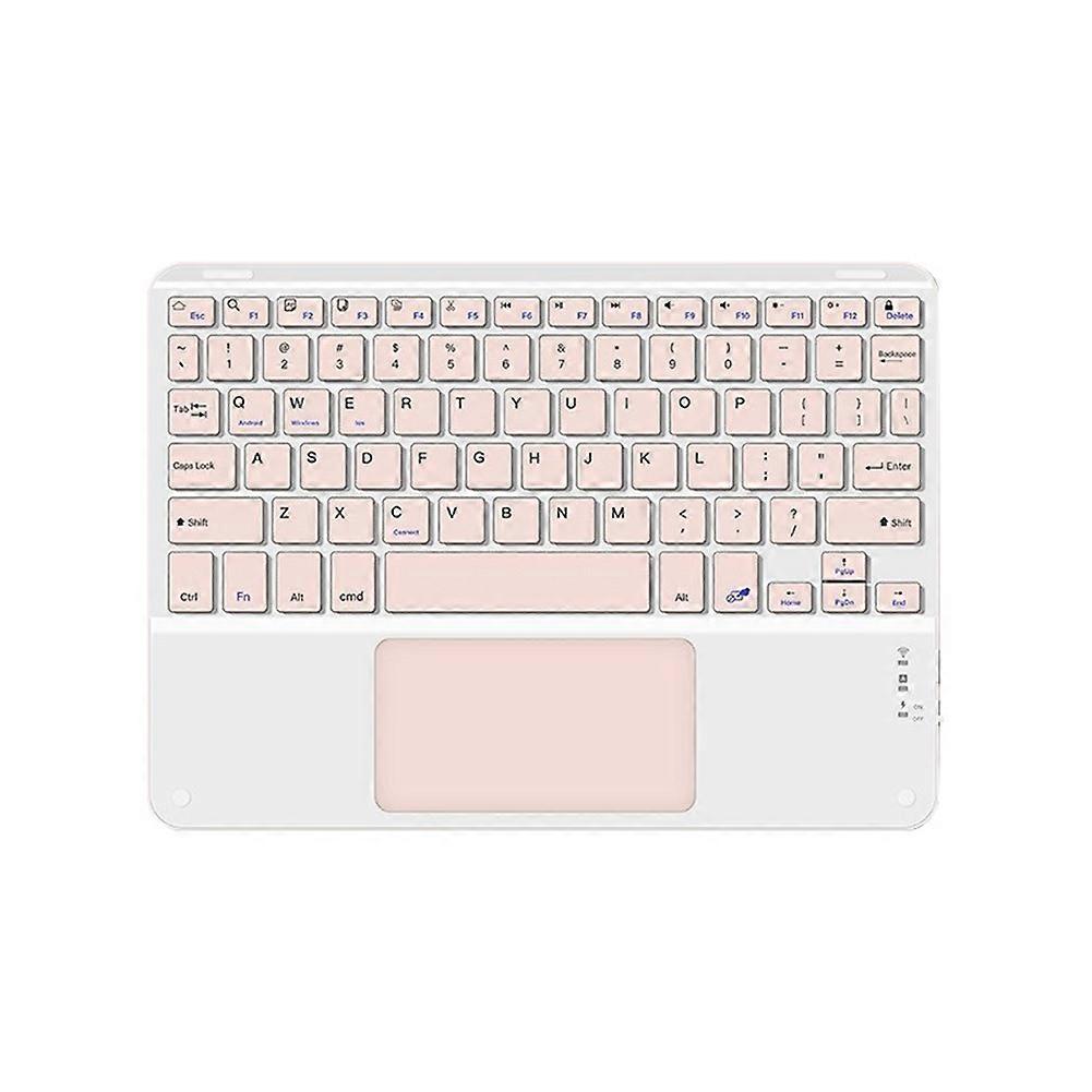 10inches Touchpad Bluetooth Keyboard Compatible with Windows, Pink