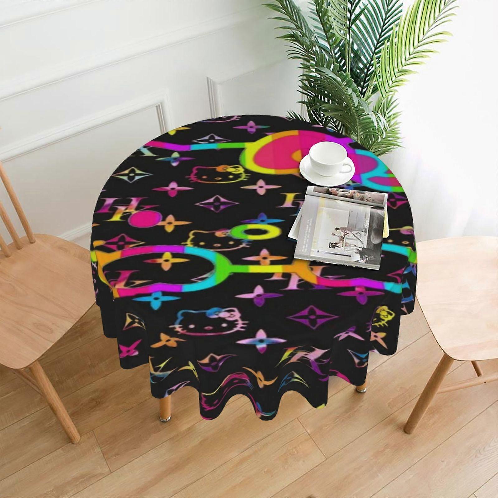 Hello Kitty Rectangular Tablecloth, Water Resistance Antiwrinkle Spillproof Soft Fabric, 60in, compatible with dining room, parties & holiday