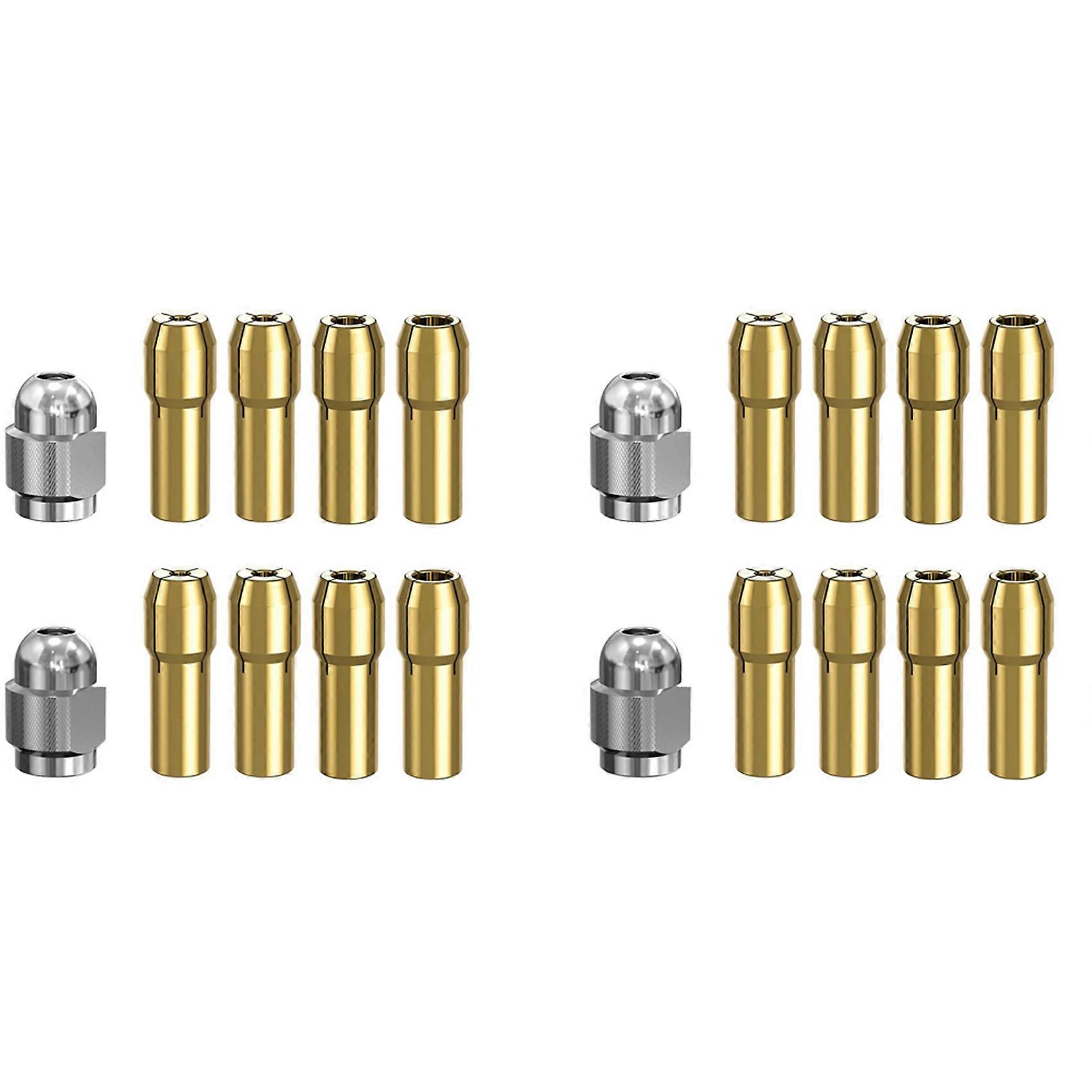 20Pcs Brass Collet for ,Replacement 4485 Quick Change Rotary Drill Nut Tool Set 0.8/1.2/1.5/1.8/ 2.0