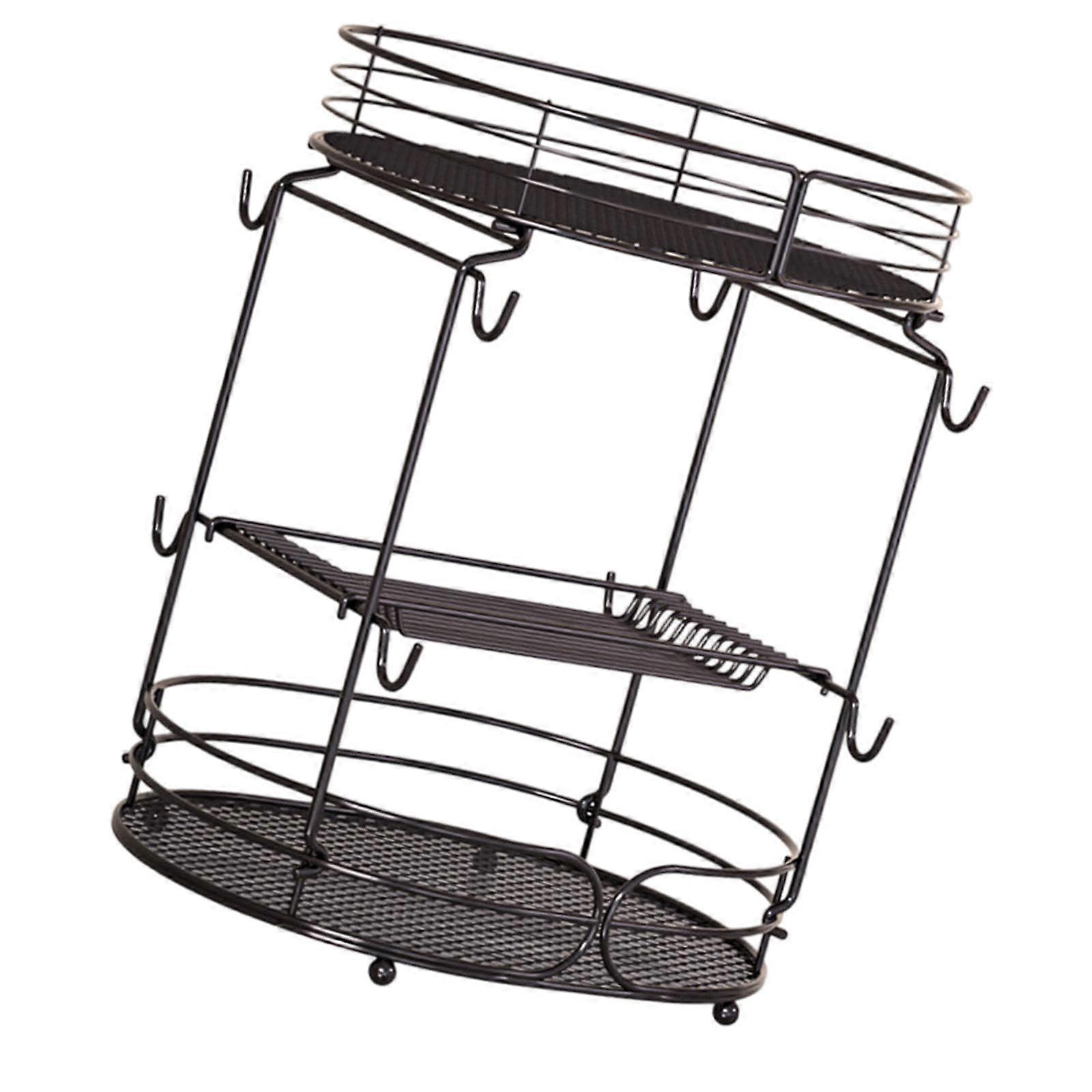 Coffee Cup Storage Rack 3 Tier Rustproof Coffee Pod Organizer Stand for Countertop Kitchen