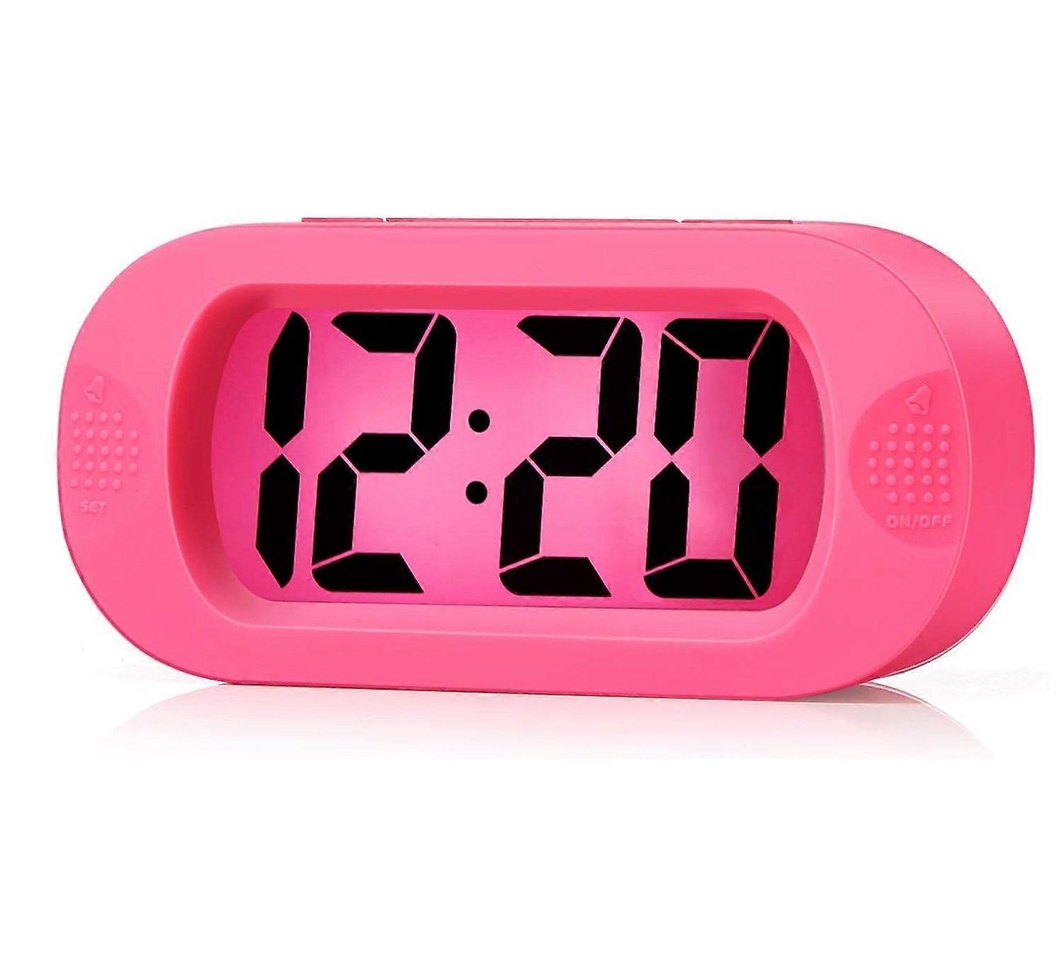 Kids Alarm Clock Large Digital LCD Travel Alarm Clocks with Snooze and Night Light - Ascending Sound
