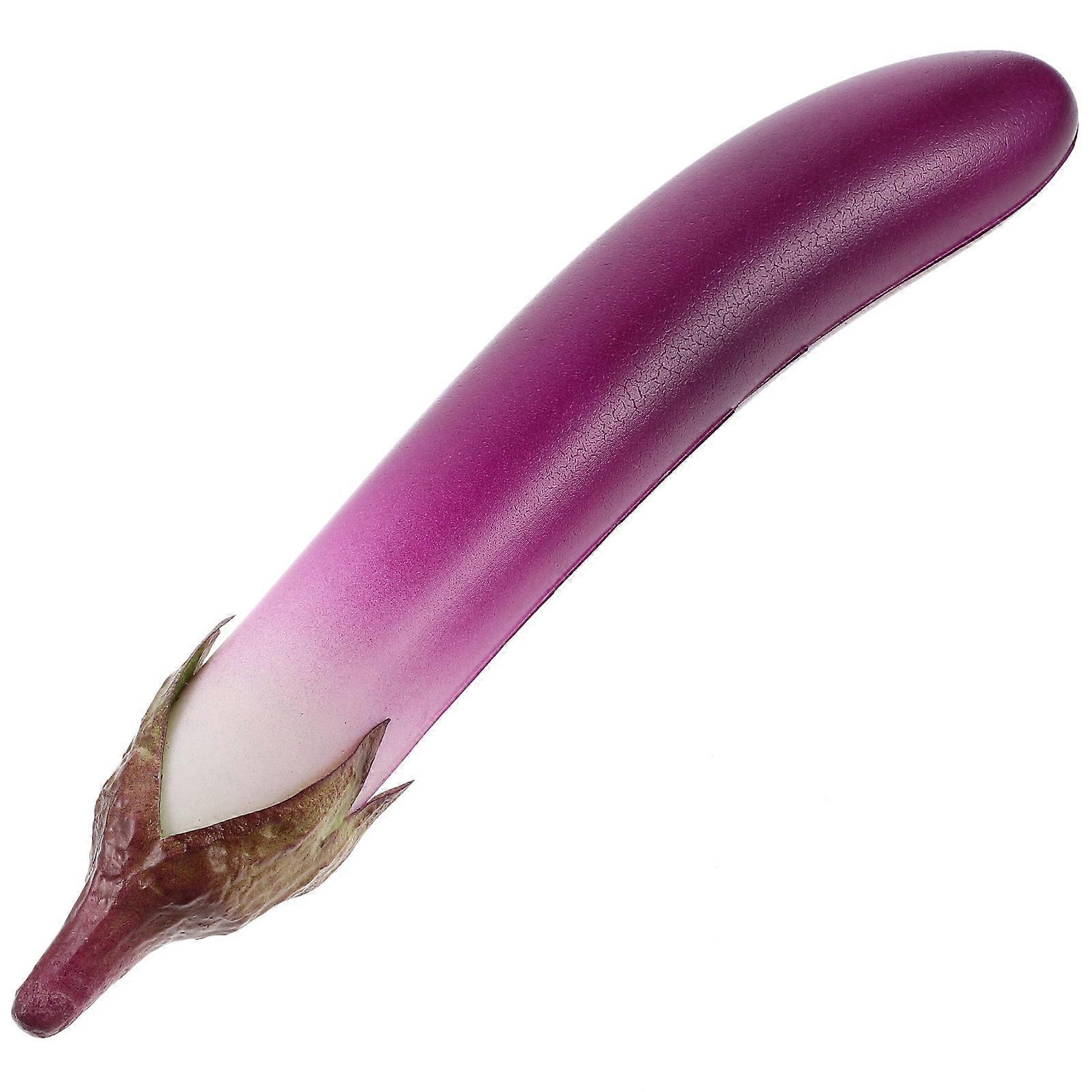 Simulation Artificial Eggplant Vegetable for Display 5Pcs Purple PVC Prop
