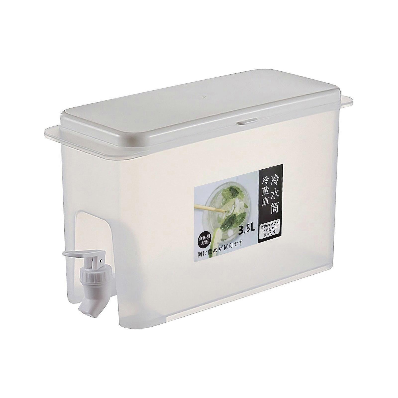 Liamobondopolis 118oz Large Capacity Refrigerator Cold Kettle with Faucet, Compatible with Fruit Teapot, Lemonade & Ice Tea Pitcher, Plastic Beverage