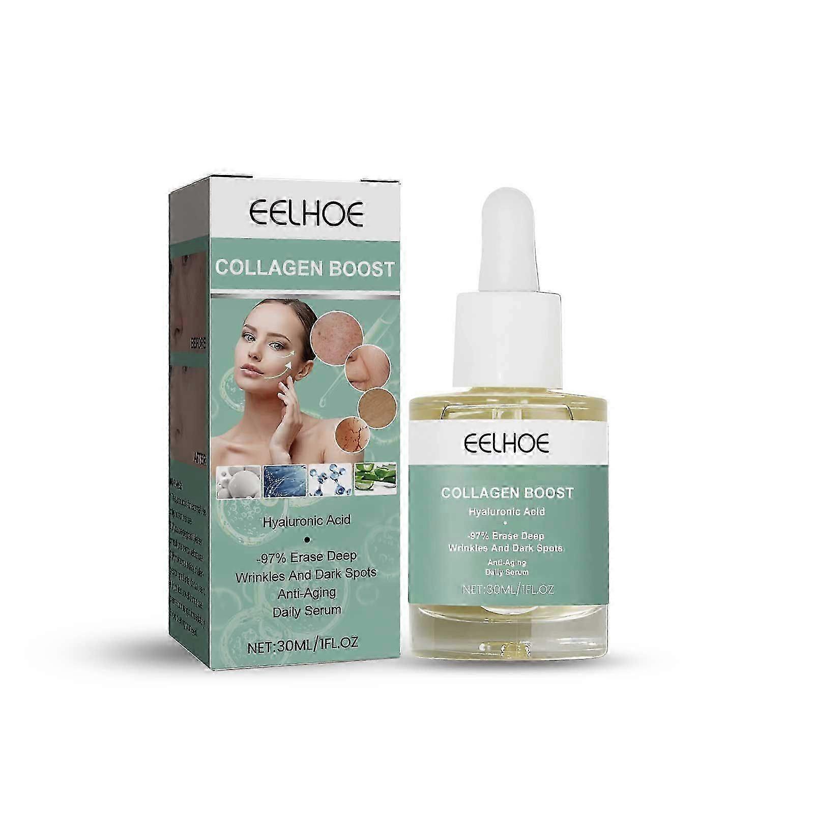 Collagen Anti-Aging Serum with Hyaluronic Acid & Vitamin C - Hydrate, Firm & Reduce Fine Lines