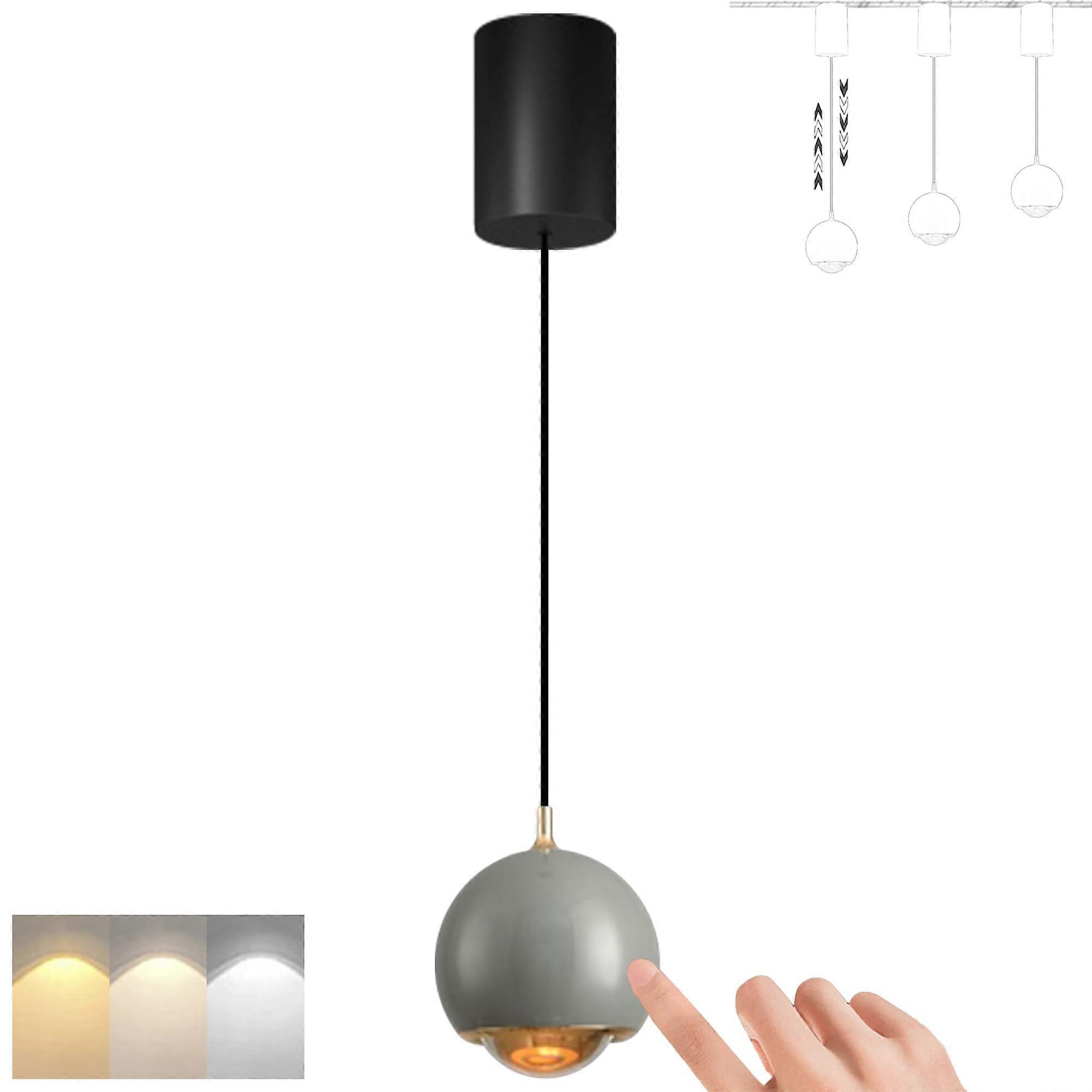 Touch Control LED Pendant Light, Height Adjustable Dimmable Ceiling Lamp with 3 Color Options for Kitchen Island