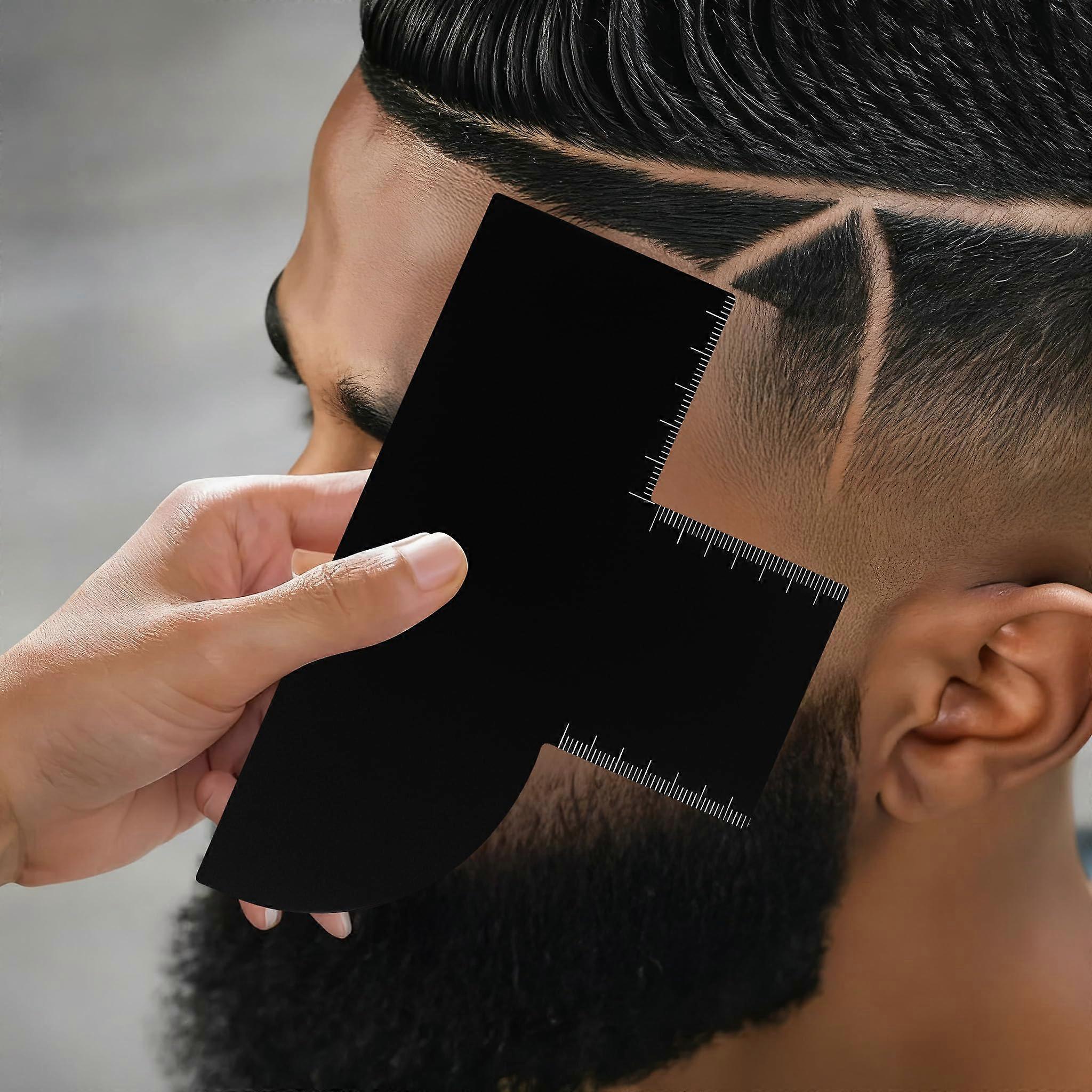 Hair Cutting Guide with TRuler for Precision Hairline Measuring, Beard Shaping Tool for Men