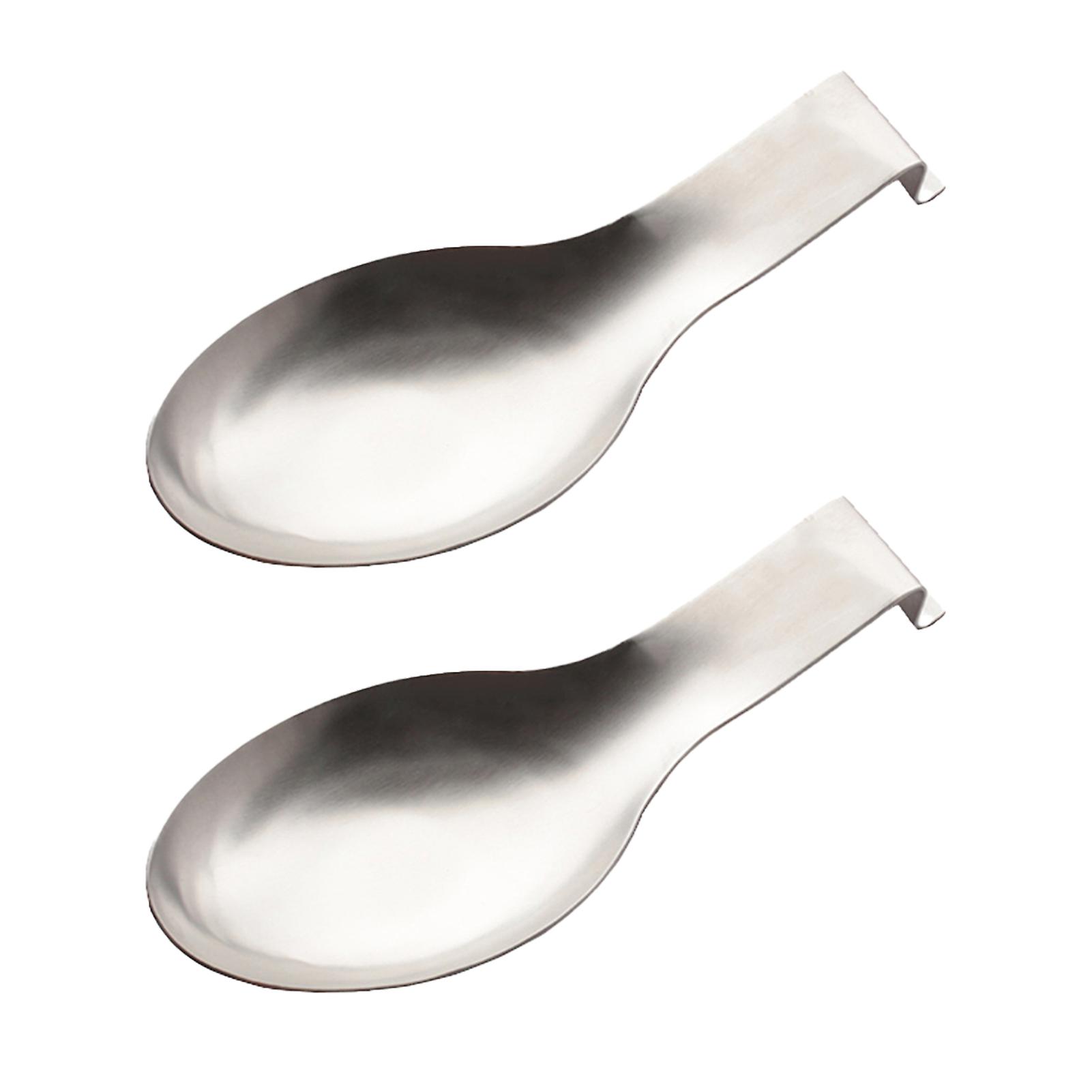 2pcs Kitchen Cooking Stainless Steel Spoon