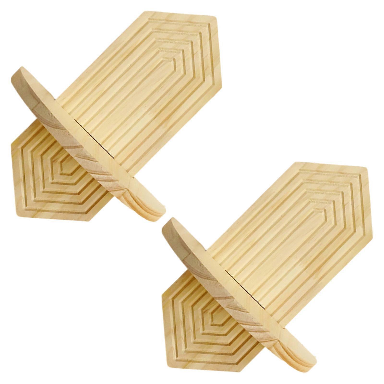 Natural Solid Wood Single Layer Bohemians Wall Shelf For Flower Pots And Home Ornaments Easy Installation Multicolor