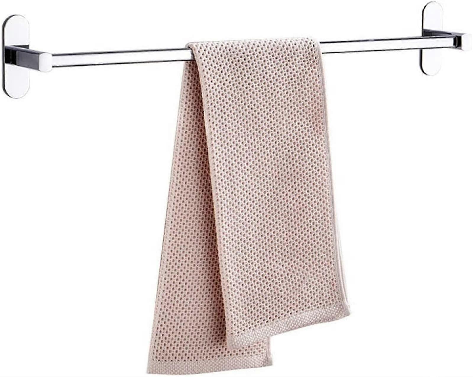 Simple Shelf Stainless Steel Towel Rack 60Cm Wall-Mounted Single Bar Modern Minimalist Design Free Installation