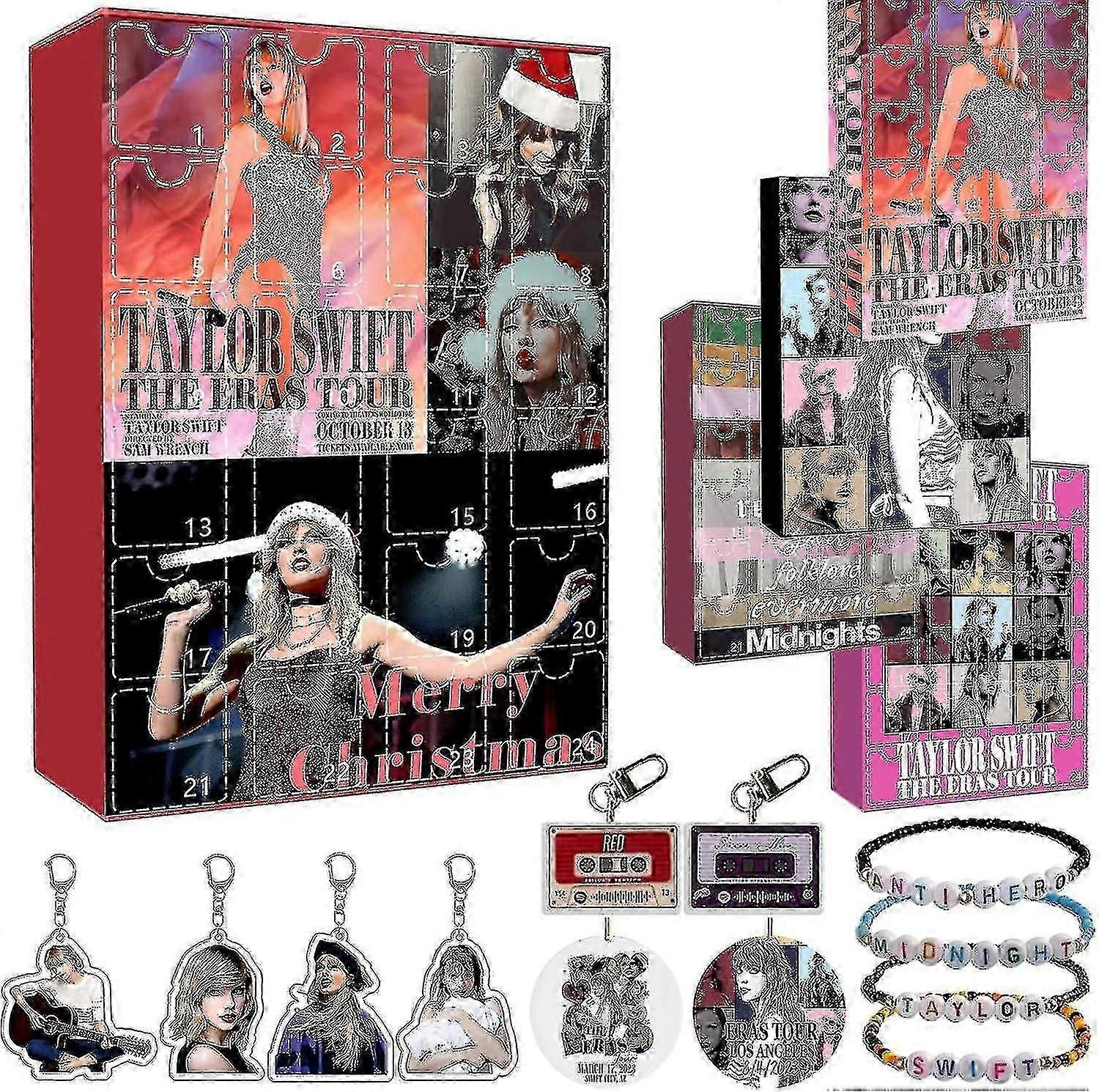 Calendar de Advent Bebetter Taylor-swift 2023 Sărbători de Crăciun Zile de naștere Număr invers cu 24 de cadouri compatibile Copii Adulți Fani