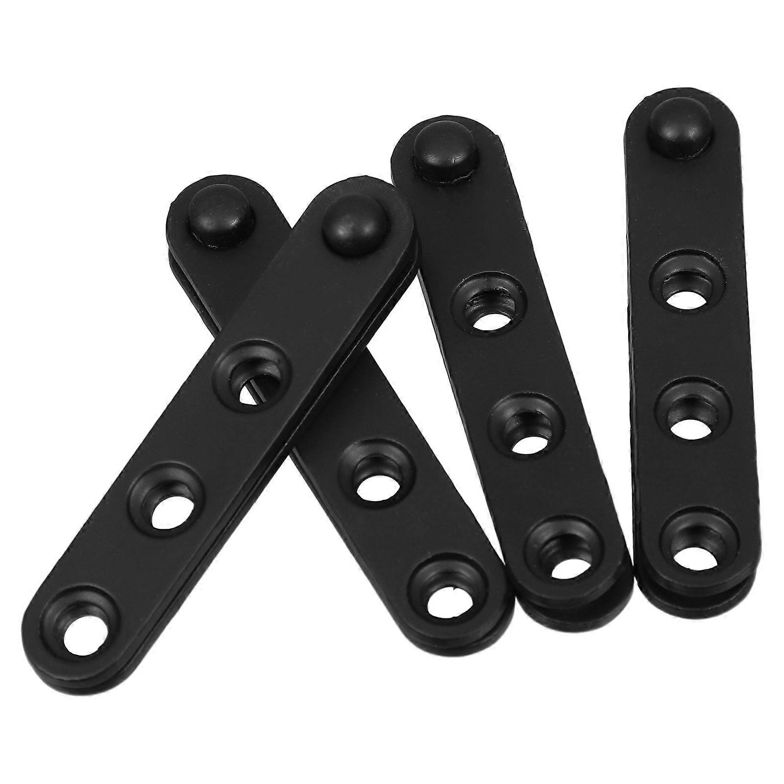 Straight Brackets Black Metal Brackets for Brace Joining Plates 16Pcs