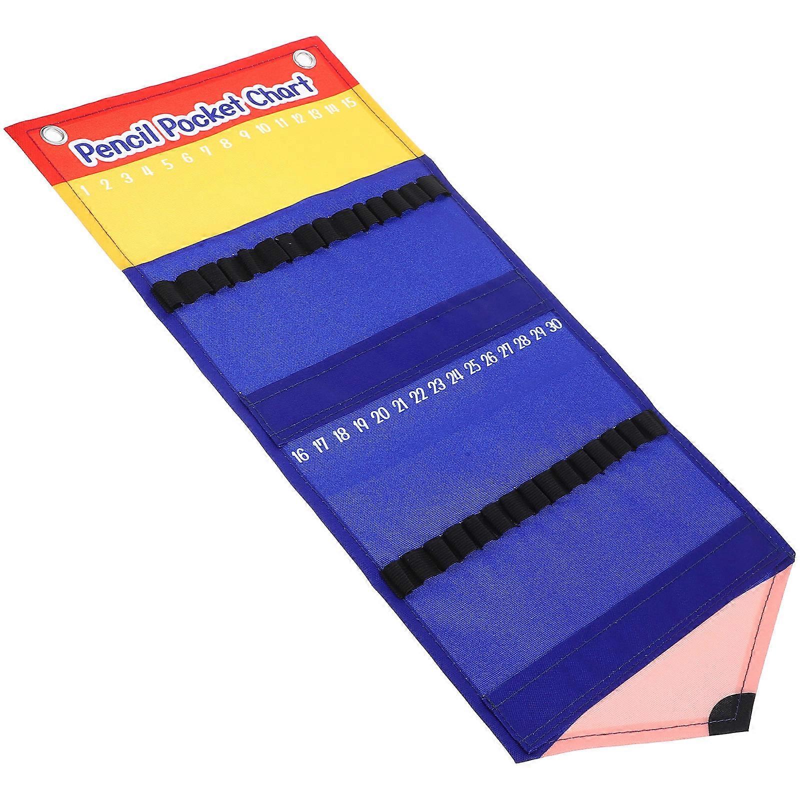 Hanging Pencil Holder Canvas Case Multi-Function Organizer 30 Slots