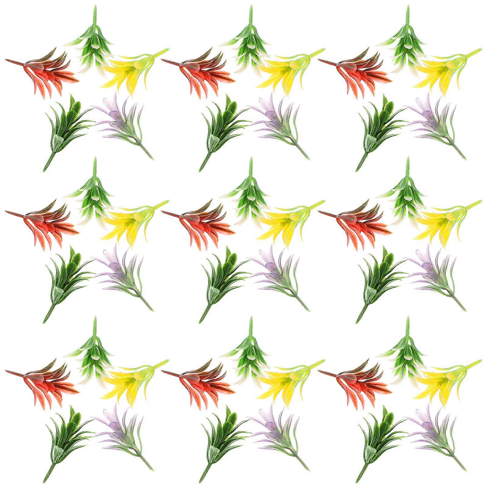 Miniature Plant Cluster Artificial Greenery for DIY Model Kit 50Pcs