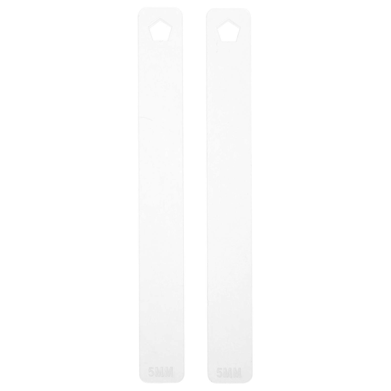 Transparent Acrylic Clay Thickness Leveling Ruler for DIY Crafts 1Pair
