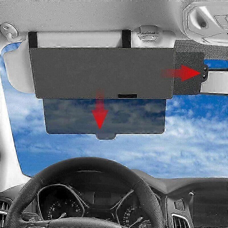 Bil Sun Visor Extension Extender Shield Window Shade Anti-bländning Linsplatta