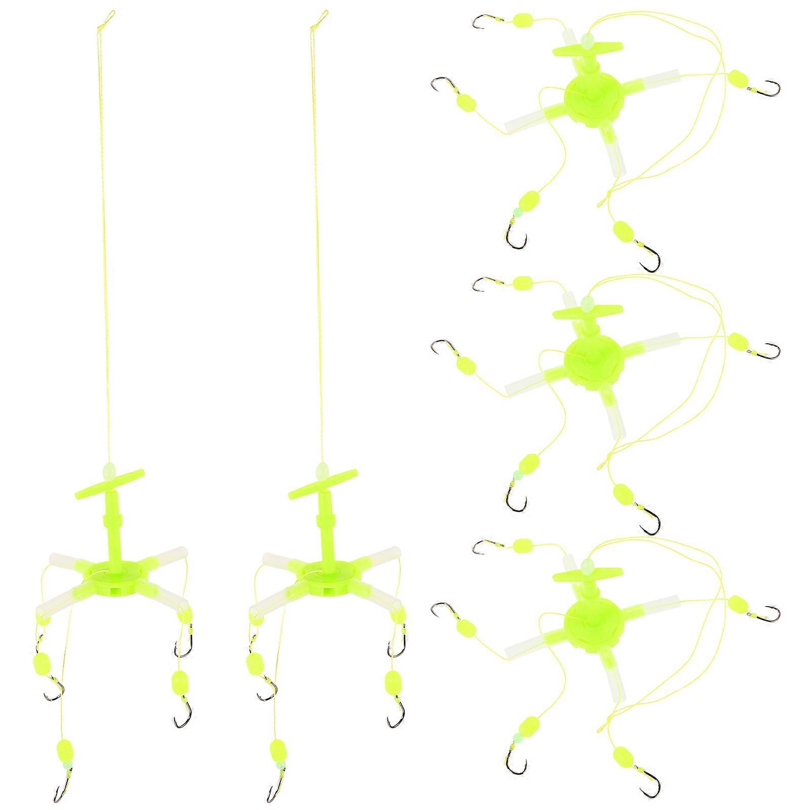 Angling Hook Multi-Hook Fishhooks for 5Pcs Portable Fishing Gears