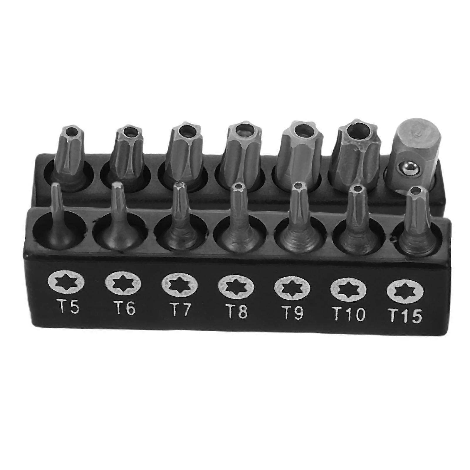 14Pcs Multi-Function Screwdriver Set with Tamper Proof Bits for Home Made from Durable S2 Alloy