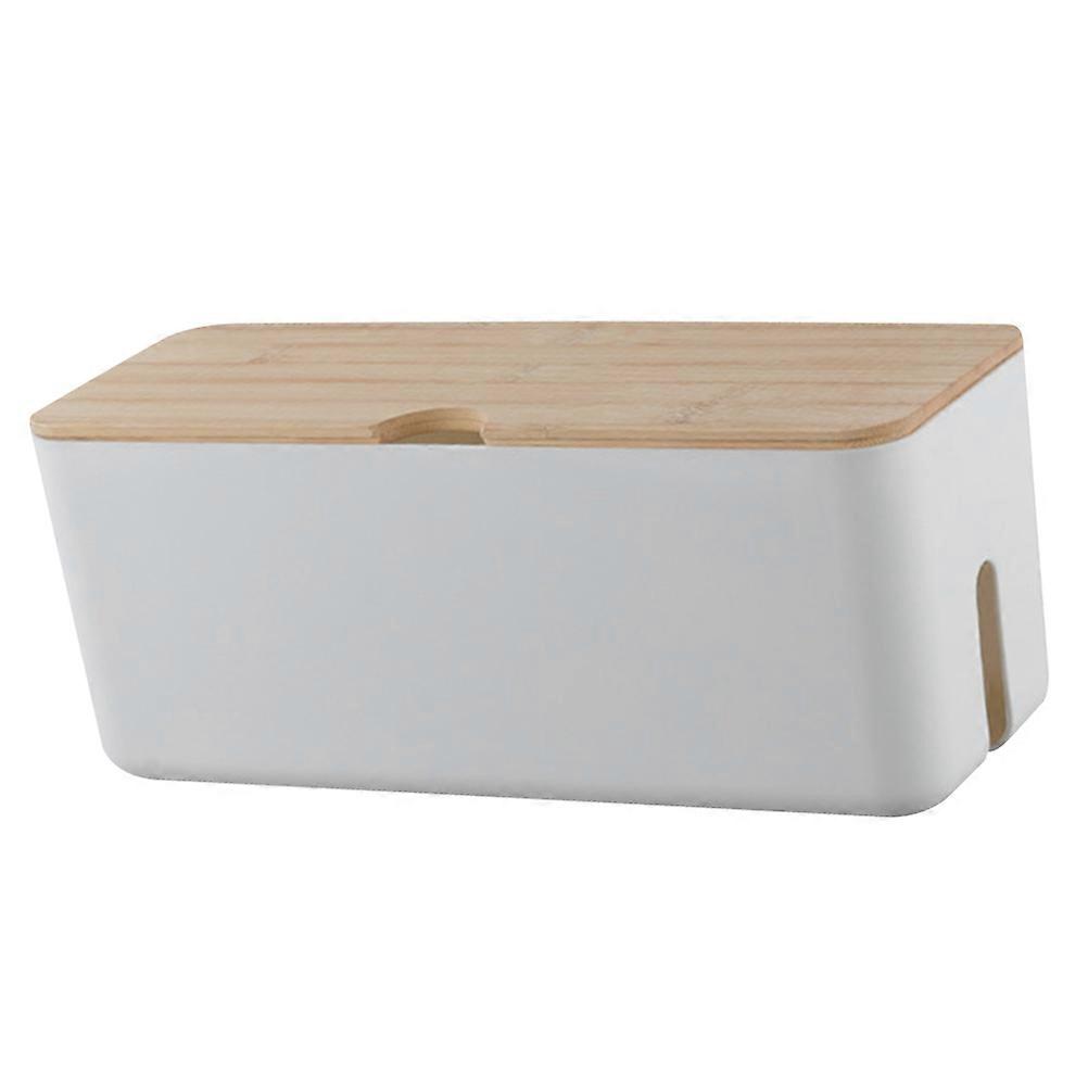 Cable Organizer Case for Cord Management with 2Pcs Plastic Storage Boxes