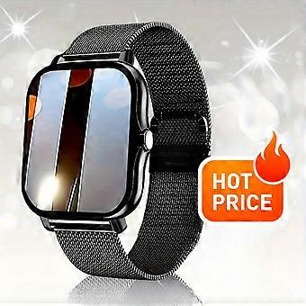 Reloj inteligente 2025 con llamadas Bluetooth, pantalla de 1,83", monitor de sueño resistente al agua y podómetro para iPhone y Android