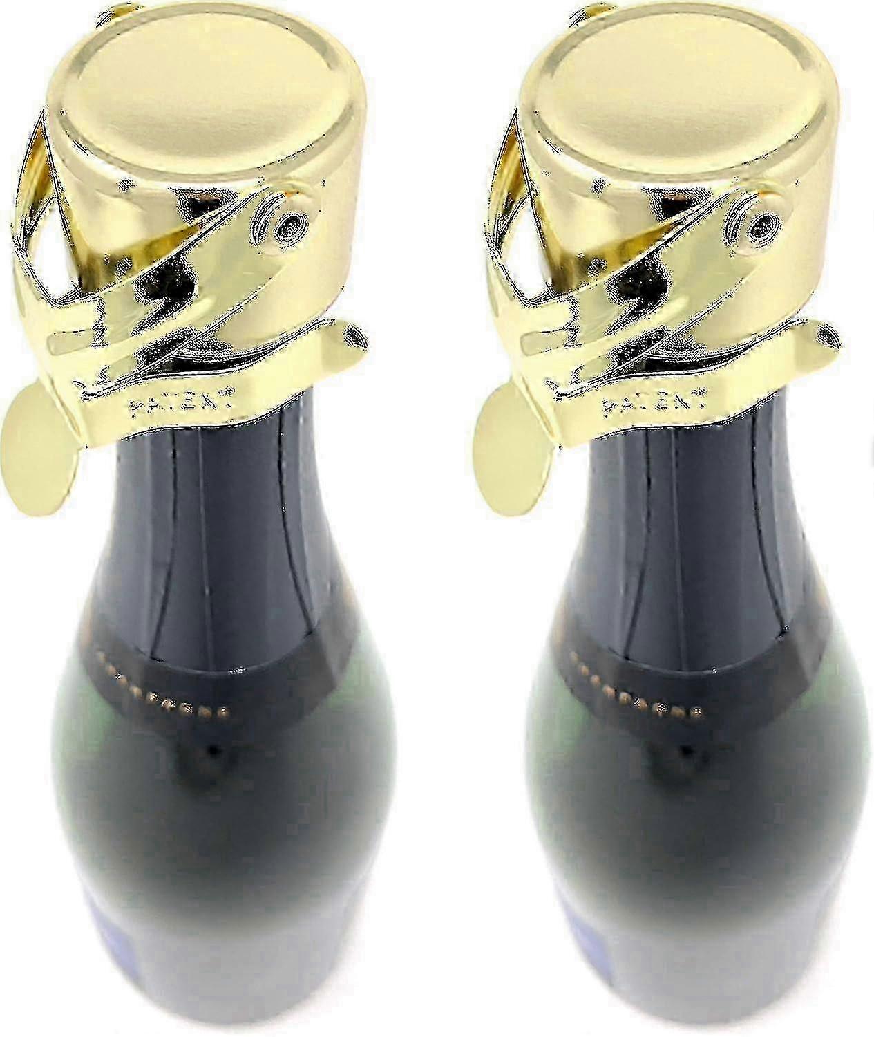 2pcs Secure Seal Stoppers for Champagne Bottles No Pump Required