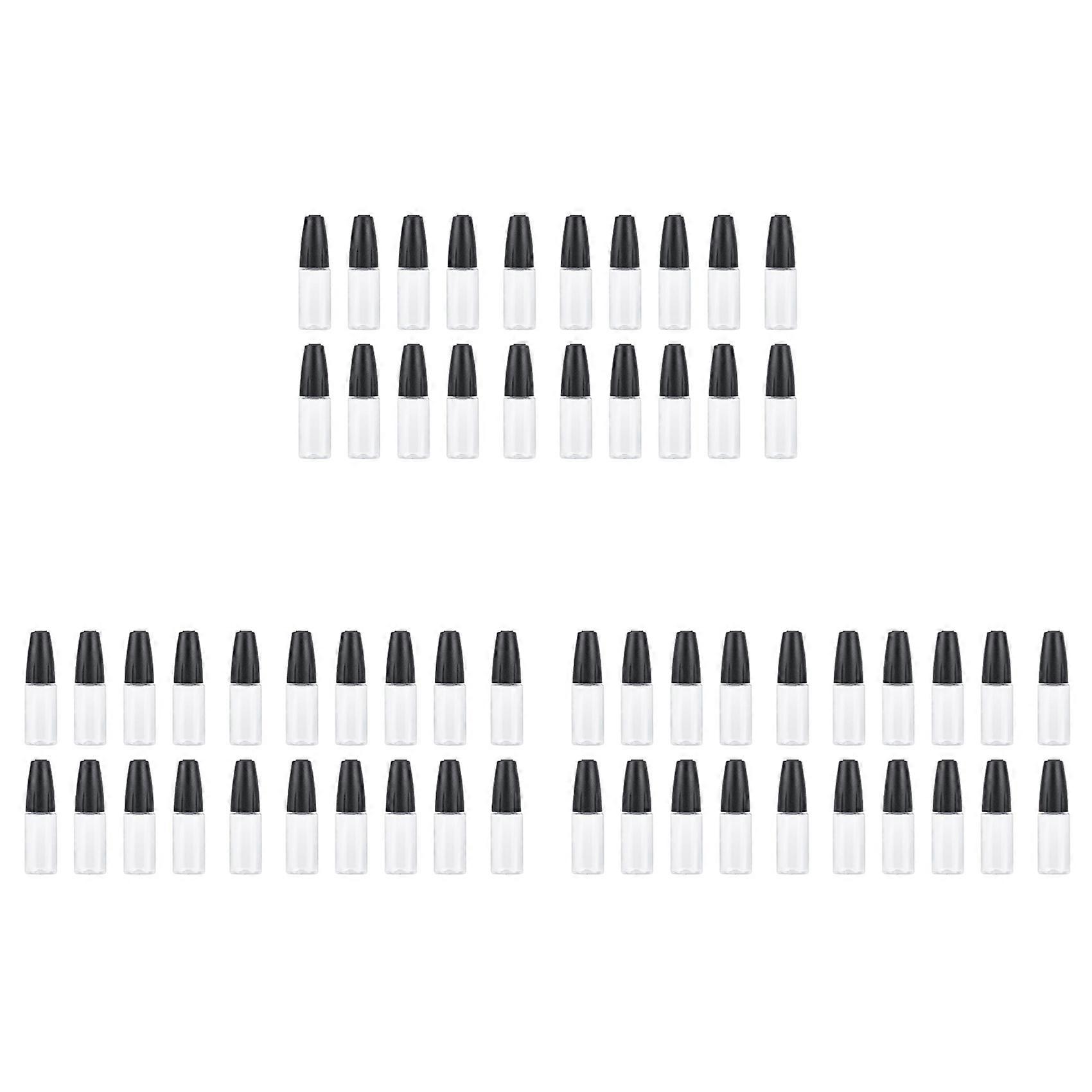 60Pcs Precision Tip Applicator Bottles, 10Ml/0.34Oz Dispensing Needle Bottle PET Empty Glue Bottle with Sealing Cap