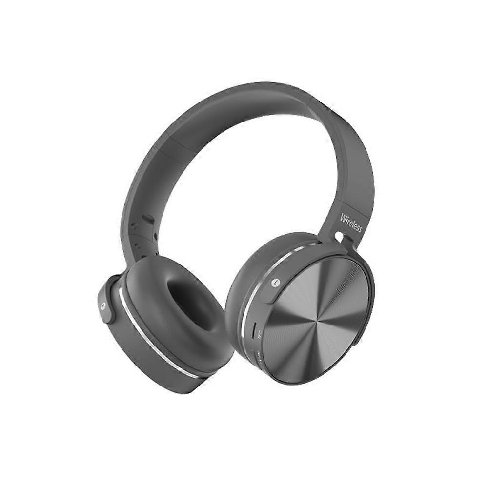 Bluetooth Headphones Over Ear Wireless With Mic For Gaming Foldable Grey Phone Compatible