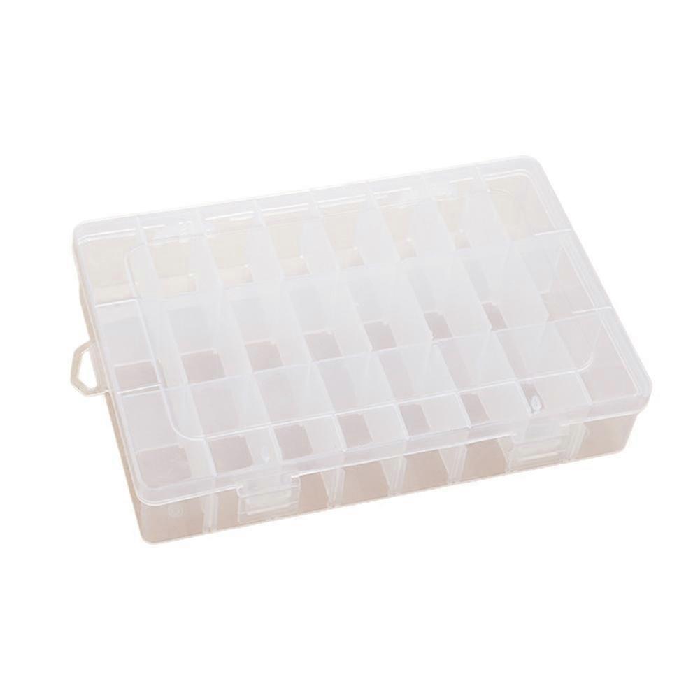 24-compartment Transparent Plastic Storage Box