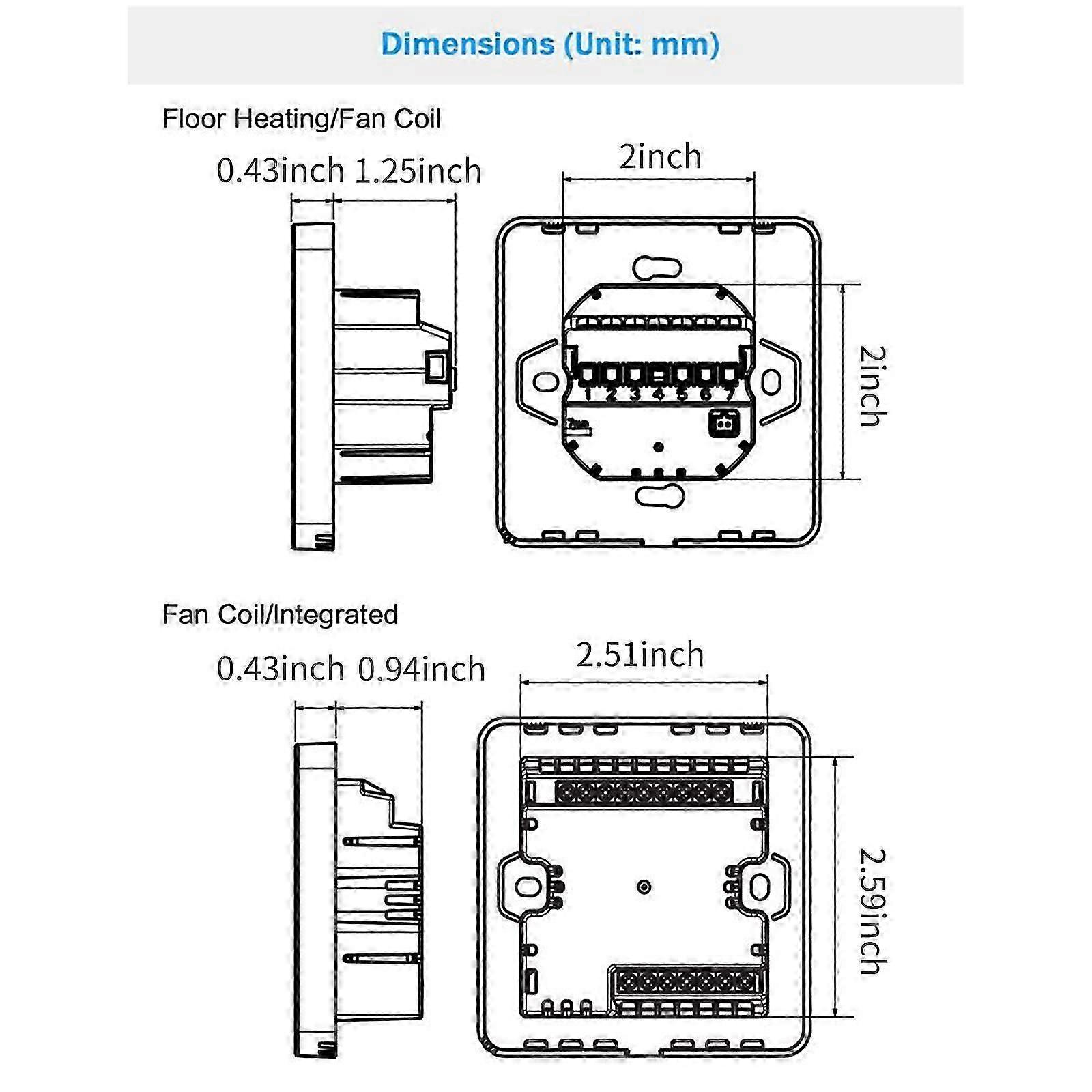 WIFI Electric Underfloor Heating 16A Thermostat with Application & Voice Control 2.8 Inch LCD Display Intelligent Programmable Thermostat