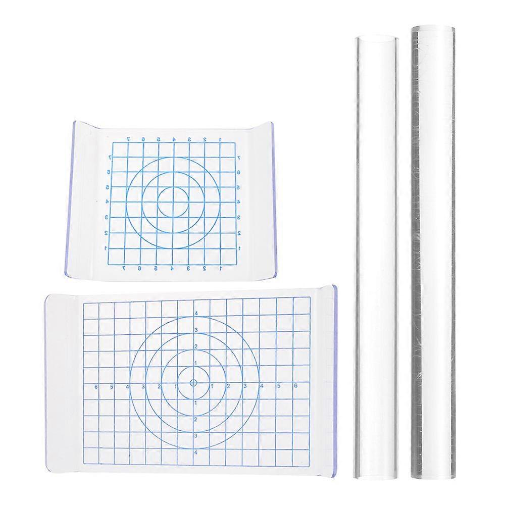 1 Set of Acrylic Clay Pressing Plates Acrylic Sheet DIY Sculpting Plates DIY Clay Rolling Rod