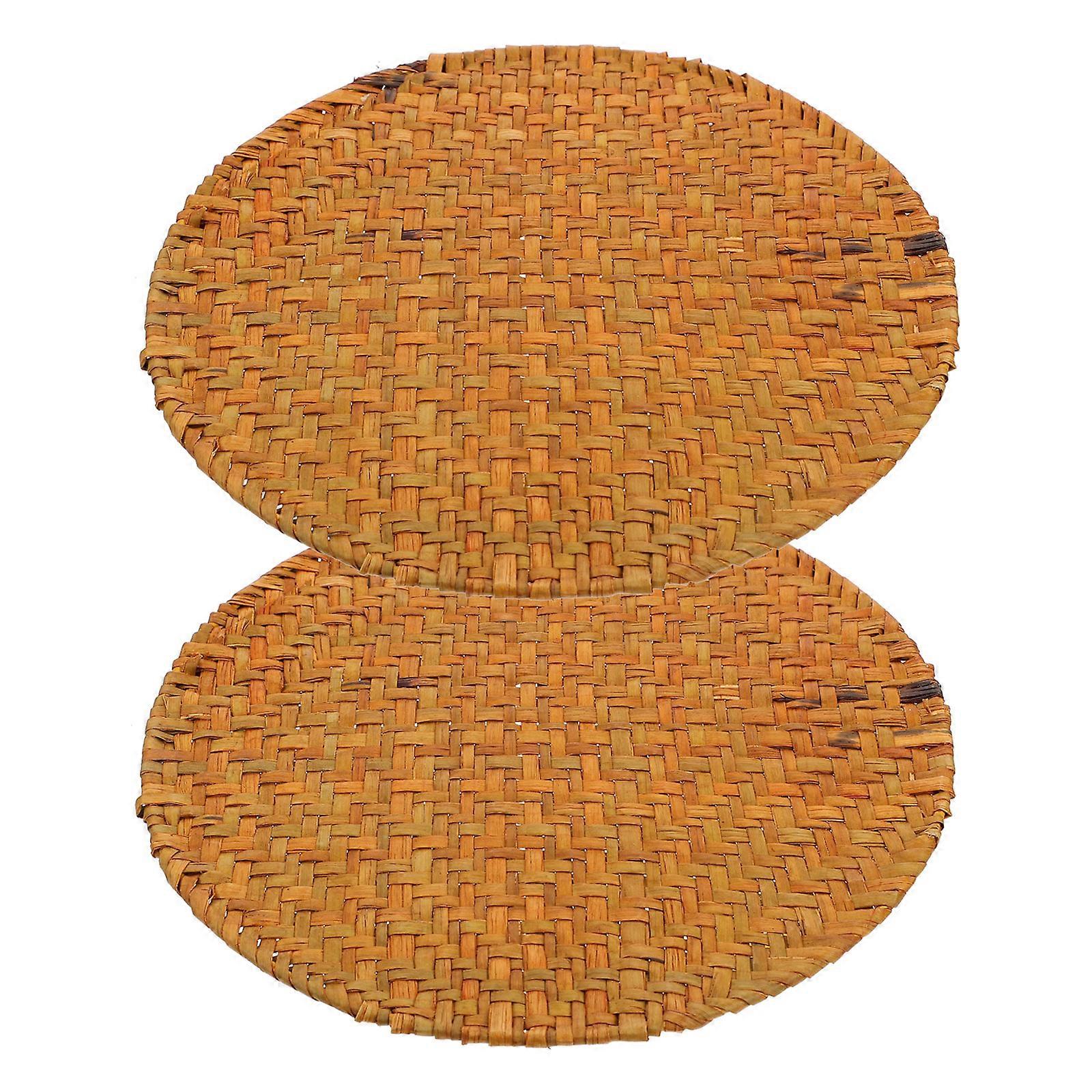 Protective Placemat Home Use Weaving Craft Decorative Table Mat 8Pcs