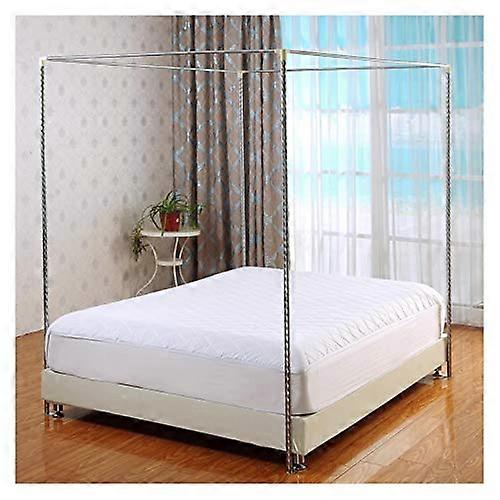 Stainless Steel Bed Canopy Frame Mosquito Net Holder, Adjustable for Single Double King Size Beds